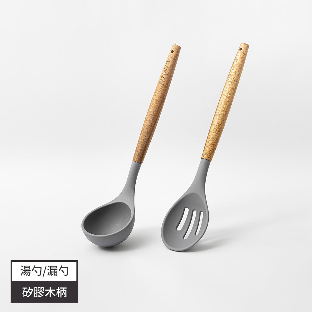 木柄矽膠廚具兩件組